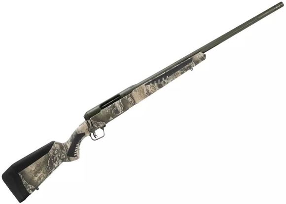 Picture of Savage 57738 110 Timberline Bolt Action Rifle, 6.5 Creed., 22" Bbl OD Green, Fluted, Brake, Realtree Excape Camo Stock, 4+1 Rnd