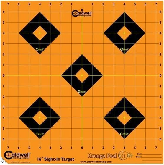 Caldwell Shooting Supplies Paper Targets Orange Peel SightIn Targets