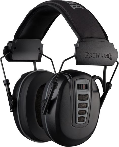 Picture of Browning Shooting Accessories, Eye & Ear Protection - Cadence Electronic Hearing Protector, 24dB NRR, Black