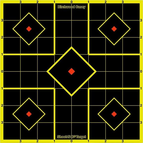 Picture of Birchwood Casey Targets, Shoot-N-C Targets - Shoot-N-C 8" Sight-In Target, 15 Targets, With 36 Repair Pasters