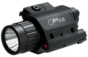 Picture of Sun Optics USA Lasers Sights - 3w 750 Lumens LED Light, 5mw Red Laser, Uses 2xCR123A, With Remote Pressure Switch