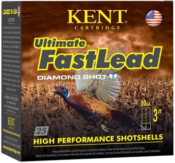 Picture of Kent Ultimate Fast Lead w/ Diamond Shot Shotgun Ammo - 20Ga, 3", 1-1/4oz, #5, 25rds Box, 1300fps