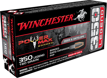Picture of Winchester Power Max Rifle Ammo - 350 Legend, 160Gr, Hollow Point, 20rds Box