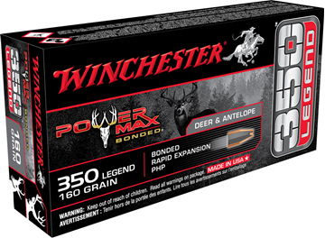 Picture of Winchester Power Max Rifle Ammo - 350 Legend, 160Gr, Hollow Point, 20rds Box