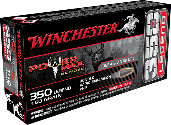 Picture of Winchester Power Max Rifle Ammo - 350 Legend, 160Gr, Hollow Point, 20rds Box