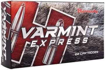 Picture of Hornady Varmint Express Rifle Ammo - 22-250 Rem, 55Gr, V-MAX, 20rds Box