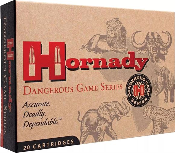 Hornady Dangerous Game Rifle Ammo - 458 Win Mag, 500Gr, DGX Bonded Superformance, 20rds Box