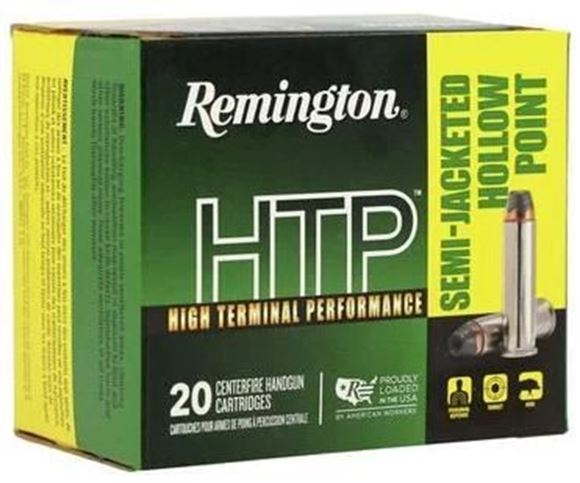 Picture of Remington HTP, High Terminal Performance Pistol/Revolver Handgun Ammo - 357 Mag, 158Gr, SJHP, 20rds Box