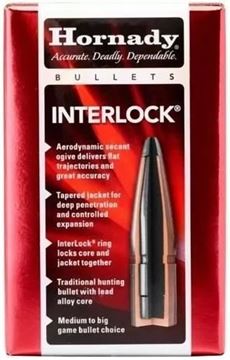 Picture of Hornady Rifle Bullets, InterLock - 6mm Caliber (.243"), 100Gr, InterLock BTSP, 100ct Box
