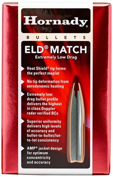 Picture of Hornady Rifle Bullets, ELD Match - 30 Caliber (.308"), 195Gr, ELD Match, 100ct Box. ELD-M
