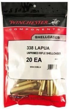 Picture of Winchester WSC338LU Unprimed Reloading Brass 338 Lapua Magnum 20 Pack