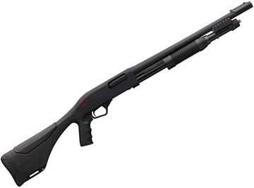 Picture of Winchester SXP Shadow Defender Pump Action Shotgun - 12Ga, 3", 18", Chrome Plated Chamber & Bore, Black Receiver, Black Pistol Grip Composite Stock, 5rds, Truglo Fiber-Optic Sight, Invector-Plus (CYL)