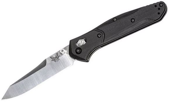 Picture of Benchmade Knife Company, Knives - Osbourne, Reverse Tanto, 3.4" Blade, G10 (Black), Reversable Tip Up Clip, Plain Edge, Weight: 2.90oz. (82.21g)