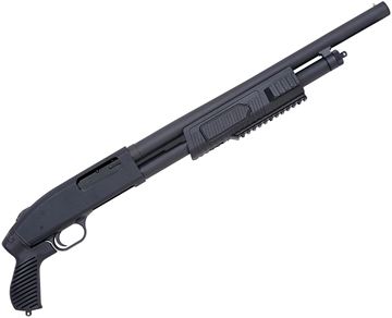 Picture of Mossberg 57340 500 JIC FLEX Pump Shotgun 12ga,18.5" Bead Sight Syn/Matte Blue FLEX PG & Railed F/E 6 Rnd