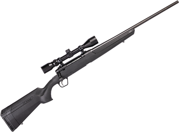 Picture of Savage Arms Axis Series Axis XP Bolt Action Rifle - 243 Win, 22", Matte Black, Rugged Black Synthetic Stock, 4rds, w/ Weaver 3-9x40mm Scope