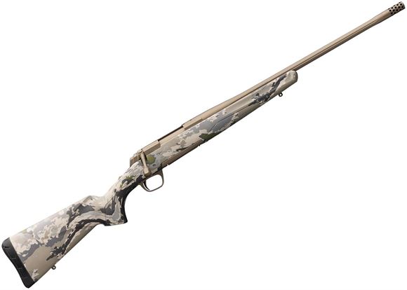 Picture of Browning X-Bolt Speed Suppressor Ready Bolt Action Rifle - 7mm Rem Mag, 22", Fluted Sporter SR Contour, OVIX Camo Composite Stock, Smoked Bronze Cerakote,5/8"-24 threaded w/ Muzzle Brake, 3rds