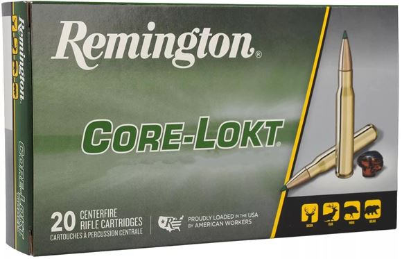 Picture of Remington Core-Lokt Centerfire Rifle Ammo - 25-06 Rem, 120Gr, Core-Lokt, PSP, 200rds Case