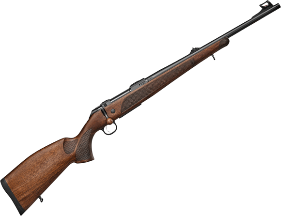 Picture of CZ 600 Lux Bolt-Action Rifle - 8X57 IS, 20.5" Clod Hammer Forged Barrel, Threaded m15X1, Bavrian Style Walnut Stock, Adjustable Sights, Drilled & Tapped For Rem 700 Bases,  Adjustable Single Stage Trigger, 5rds