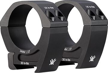 Picture of Vortex Optics, Riflescope Rings -  Pro Series Scope Rings, Aluminum, 34MM, Medium, 1.10''/27.9mm, Matte Black