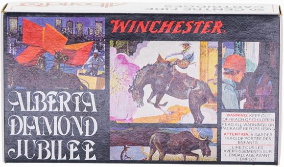Winchester Alberta Diamond Jubilee (1980 Collector) Rifle Ammo - 38-55 Win, 255gr, Soft Point, 20rds box (Old Box Good Condition)