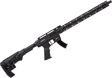 Picture of Derya TM-22 Semi-Auto Rifle - 22LR, 18", Black Anodized Aluminum Receiver w/ Picatinny Top Rail, Short Floating M-Lok Handguard, Collapsing AR Style Stock, Threaded 1/2x28 TPI, 2x10rds Mags