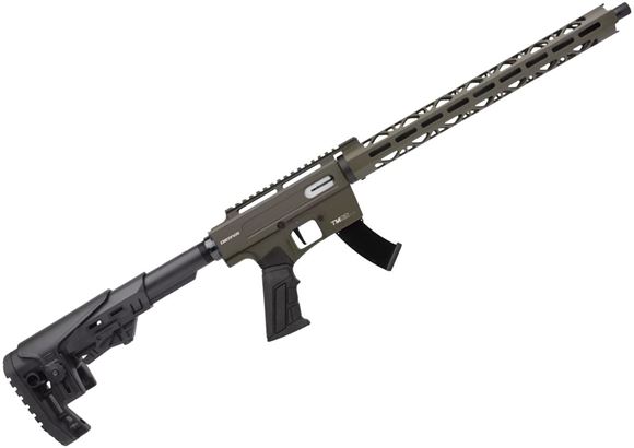Picture of Derya TM-22 Semi-Auto Rifle - 22LR, 18", OD Green Cerakote Aluminum Receiver w/ Picatinny Top Rail, Short Floating M-Lok Handguard, Collapsing AR Style Stock, Threaded 1/2x28 TPI, 2x10rds Mags