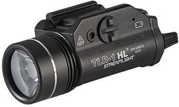 Picture of Streamlight TLR-1-HL Gun Light - TLR-1-HL Rail Mount Light, 1000 Lumens, Strobe Mode, Ambidextrous Operation, IPX7 Waterproof, Fits Most Railed Handguns