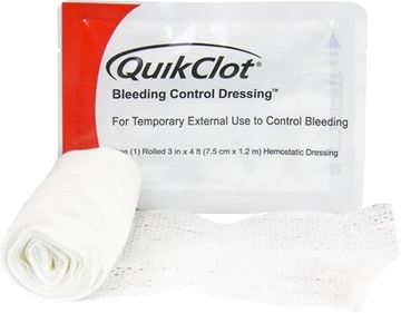 Picture of My Medic  - QuikClot, Bleeding Control Dressing, (1) Rolled 3in x 4 ft (7.5 cm x 1.2m) Hemostatic Dressing