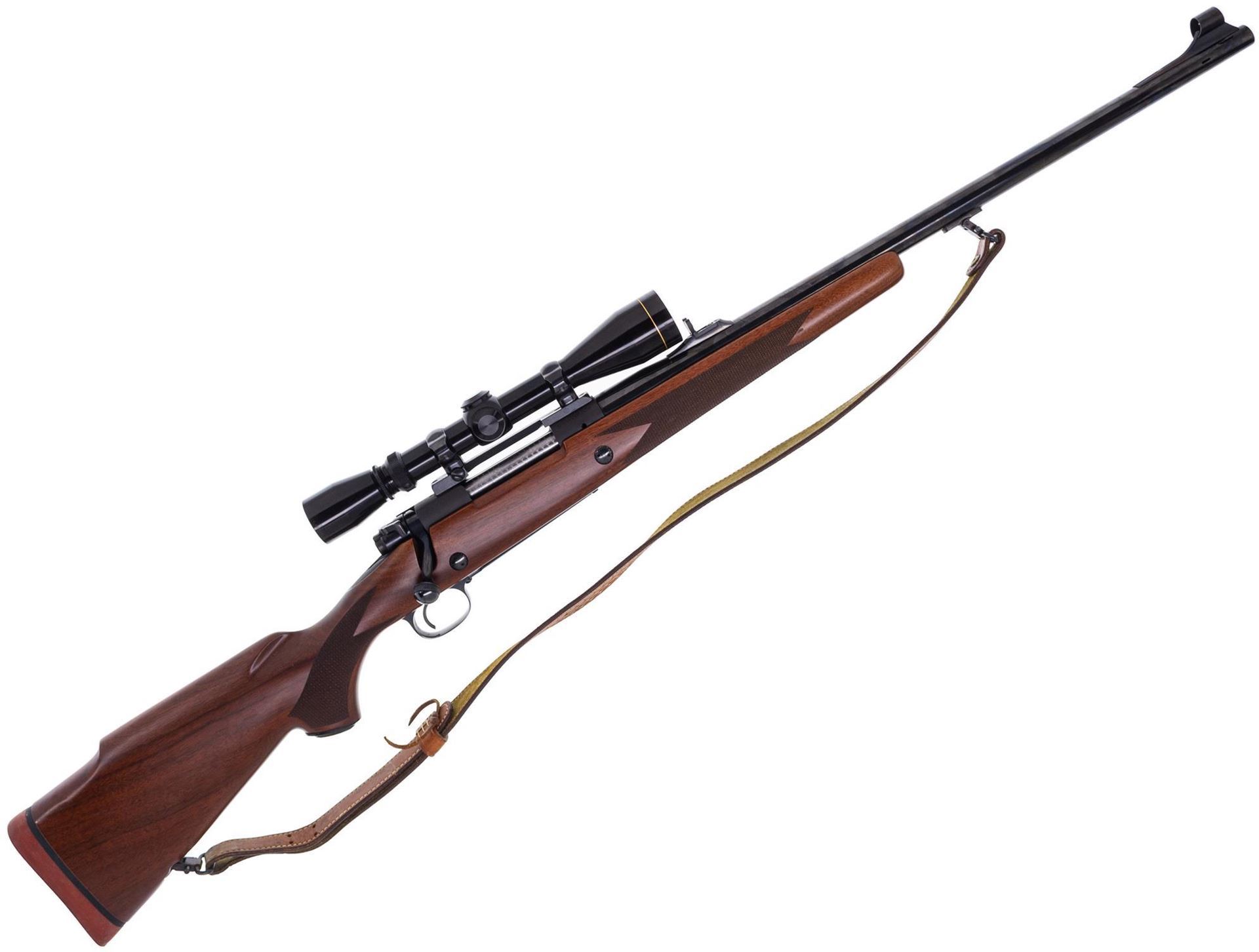 Used Winchester Model 70 Push Feed 375 H&H, 24'' Barrel w/Sights, Walnut Stock w/2 Cross Bolts