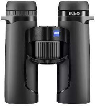 Picture of Zeiss Optics, SFL T* ULTRA-HD Binoculars, 8x40mm, Matte Black, 400 mbar Water Resistance, 90% light transmission.