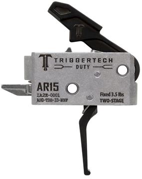 Picture of Trigger Tech AR-15 Duty Trigger Group - Flat, Fixed at 3.5lbs, Short Two-Stage, Mil-Spec 0.154" Pins. PVD Black