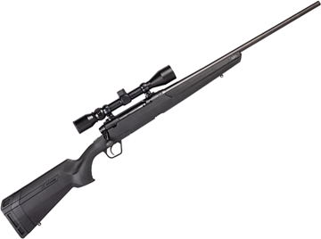 Picture of Savage Arms Axis Series Axis XP Bolt Action Rifle - 30-06 Sprg, 22", Matte Black, Rugged Black Synthetic Stock, 4rds, w/ Weaver Kaspa 3-9x40mm Scope