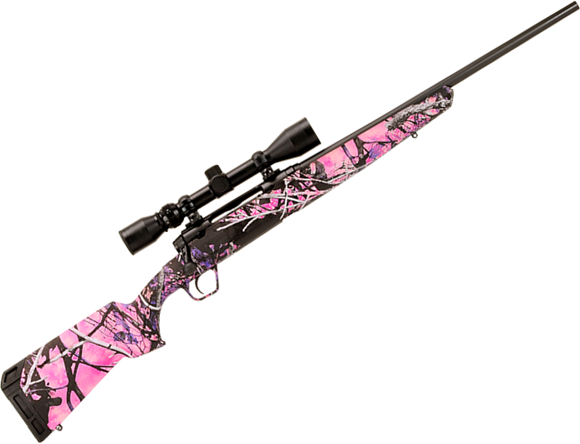 Picture of Savage 57271 Axis XP Camo Compact Muddy Girl Bolt Action Rifle 223 Rem, 20" Bbl Blk, Muddy Girl Camo Syn Stock, 4 Rnd Dm, Weav