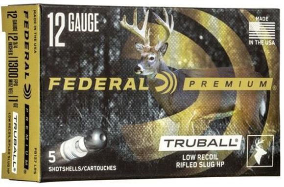 Picture of Federal Premium Vital-Shok TruBall Rifled Slug Load Shotgun Ammo - 12Ga, 2-3/4", 1oz, TruBall Rifled Slug, 50rds Brick, 1300fps
