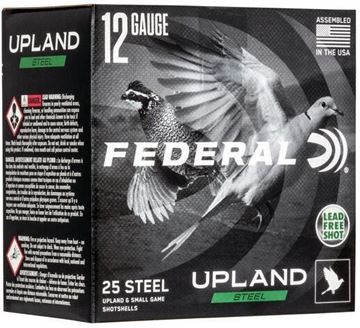 Picture of Federal USH12 6 Upland Steel Shotshell, 12 Gauge, 2-3/4" 1-1/8oz, #6, 1400fps, 25 Rounds Per Box
