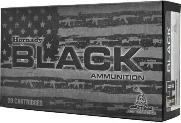 Picture of Hornady Black Rifle Ammo - 223 Rem, 75Gr, BTHP Match, 200rds Case