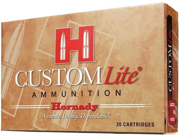 Hornady Custom Lite Rifle Ammo - 7mm-08 Rem, 120Gr, Reduced Recoil, SST, 20rds Box