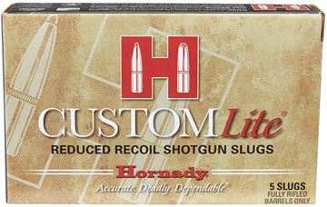 Picture of Hornady Custom Lite Shotgun Ammo - 12 Ga, 2-3/4",300Gr, FTX Slug, 5rds