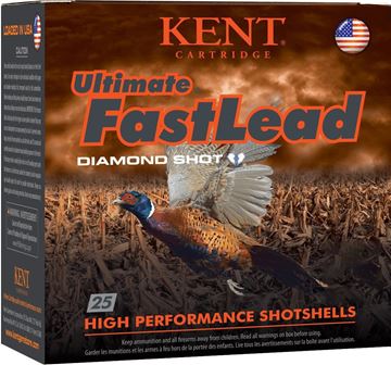 Picture of Kent Ultimate Fast Lead With Diamond Shot Upland Game Shotgun Ammo - 12Ga, 2-3/4", 1-1/2 oz, #5, 25rds Box, 1415fps