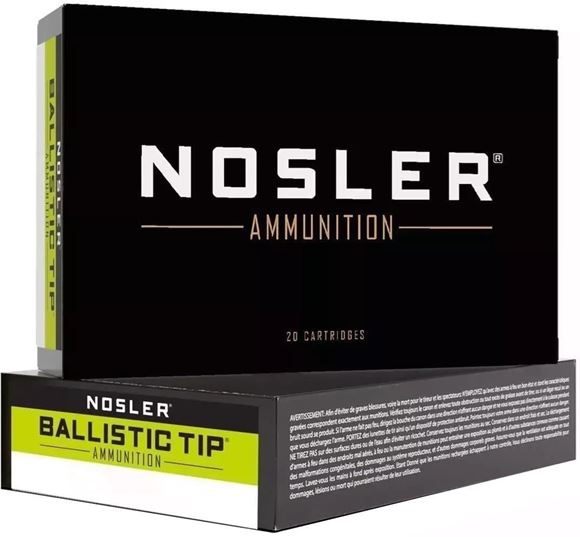 Picture of Nosler Ballistic Tip Rifle Ammo - 7mm-08 Rem, 120gr, Nosler Ballistic Tip Boat-Tail  20rds Box, 3000 fps,