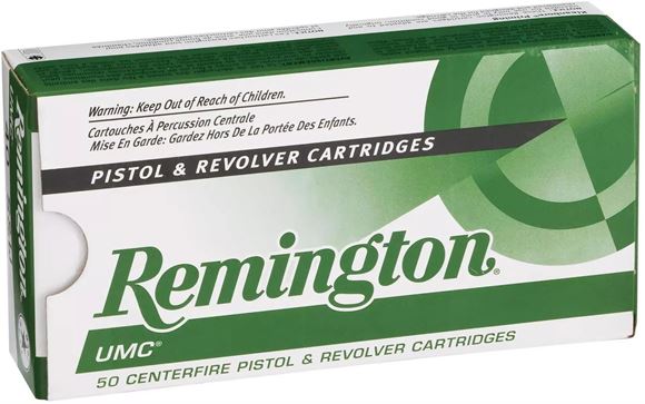 Remington UMC Pistol & Revolver Handgun Ammo - 10mm Auto, 180Gr, MC, 50rds Box