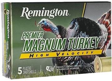 Picture of Remington Premier Magnum Turkey High Velocity Shotgun Ammo - 12Ga, 3", MAX DE, 1-3/4oz, #4, 5rds Box, 1300fps