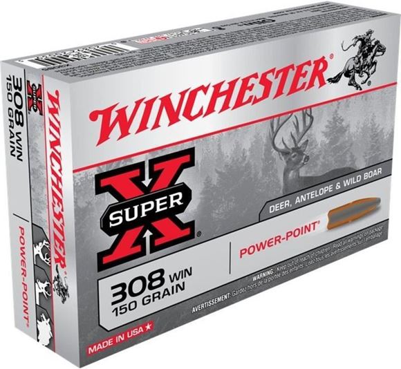 Picture of Winchester Super-X Power-Point Rifle Ammo - 308 Win, 150Gr, Power-Point, 20rds Box