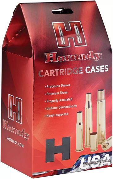 Picture of Hornady Cartridge Cases - 35 Rem Unprimed, Brass, 50 pc