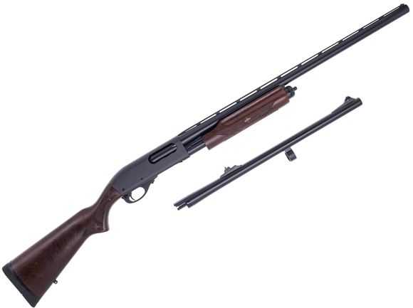 Picture of Remington Model 870 Fieldmaster Combo Pump Action Shotgun - 12Ga, 3", 26" Vented Rib Bead Sight & 20" Fully Rifled w/ Rifle Sights, Matte Black, Walnut Stock, 4rds, Rem Choke (F,M,IC)