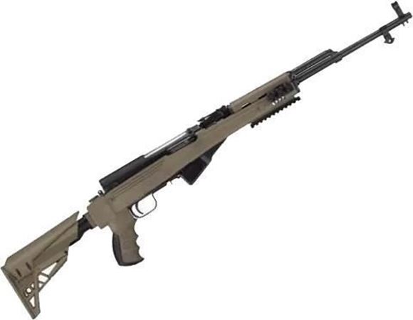 Picture of Surplus SKS Semi-Auto Rifle - 7.62x39mm, 20", Blued, With ATI Strikeforce Stock Installed, 5rds, Post Front & Adjustable Rear Sights, Refurbished, FDE