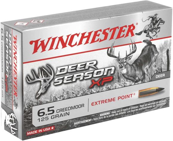 Picture of Winchester Deer Season XP Rifle Ammo - 6.5 Creedmoor, 125Gr, Extreme Point, 20rds Box