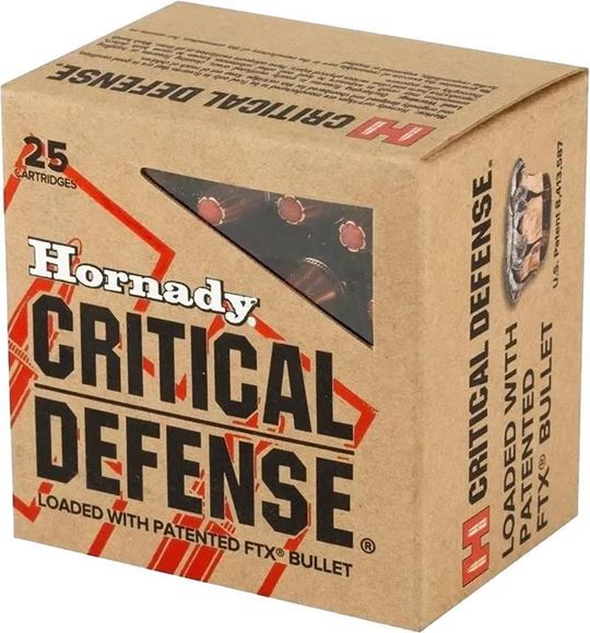 Hornady Critical Defense Handgun Ammo - 357 Mag, 125Gr, FTX, 25rds Box