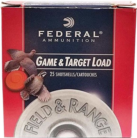 Picture of Federal Field & Range Game & Target Load Shotgun Ammo - 12ga, 2-3/4'', 1-1/8oz, #7.5, 25rds Box, 1200fps