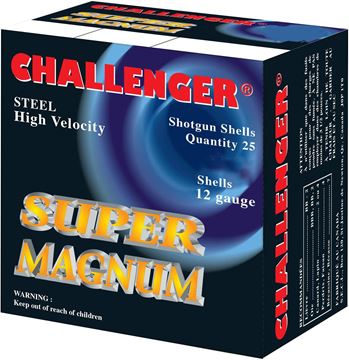 Picture of Challenger Super Steel Long Range Magnum Shotgun Ammo - 12Ga, 3.5", 1-1/2oz, BB, 1500fps, 25rds Box